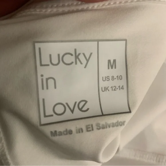 Lucky in Love Pink White Medium Pleated Tiered Skort Athletic Pickleball Tennis - Picture 5 of 6